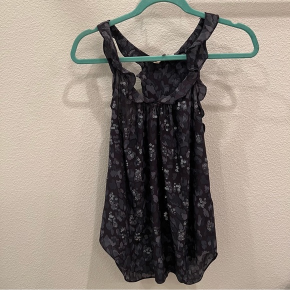 REBECCA TAYLOR Sequin Silk Tank Top - Picture 1 of 10